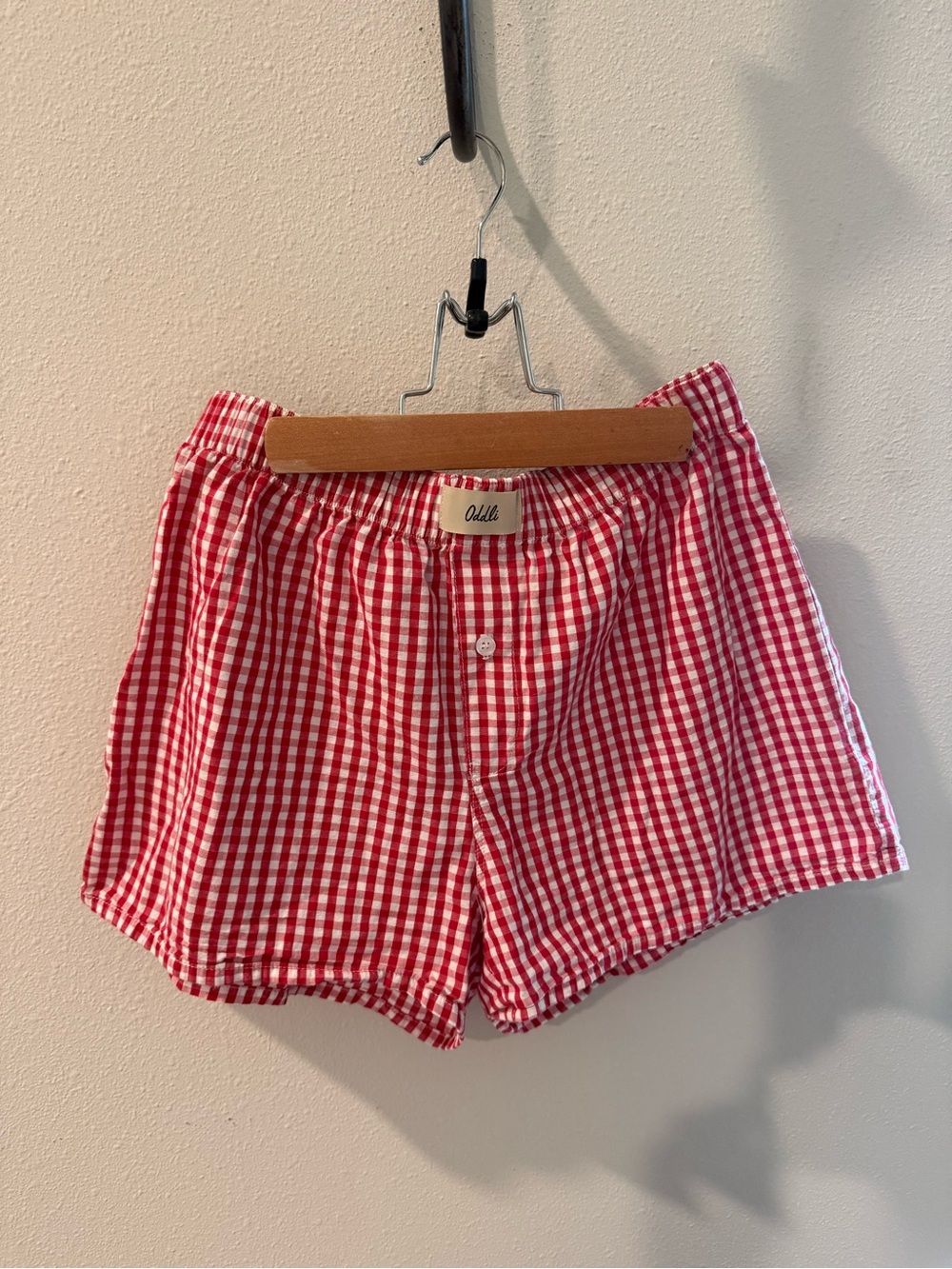 ODDLI Red Gingham Boxer Shorts